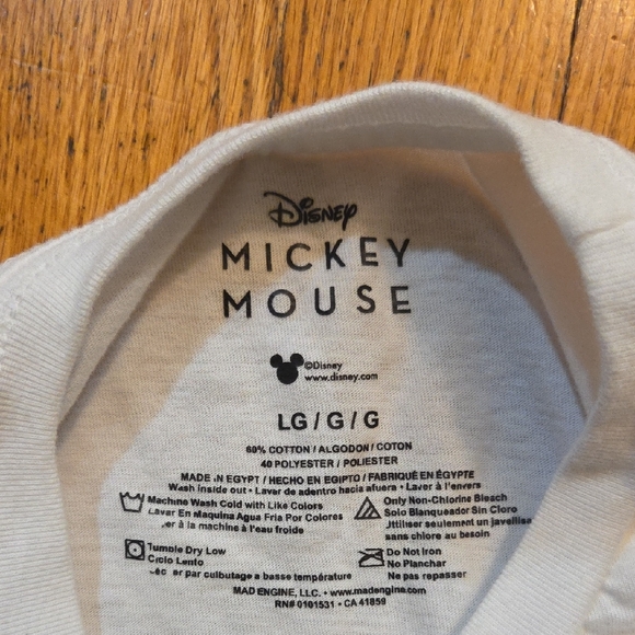 Disney Mickey Mouse White T-Shirt - Picture 2 of 2